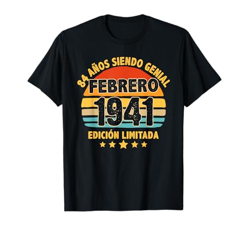 Febrero 1941 84 Años Hombre Cumpleaños Regalo Febrero 1941 Camiseta