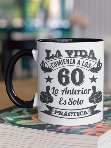 Taza de desayuno 60 Cumpleaños, Luckygrafic, Cerámica, 350ml