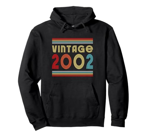 Camiseta vintage 2002 para hombre, edición limitada, cumpleaños 2002 Sudadera con Capucha