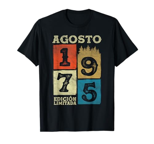 Agosto 1975 Vintage - 51 Años Regalo Cumpleaños Hombre Camiseta