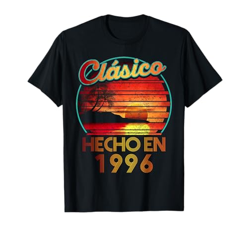 Clásico Hecho En 1996 Cumpleaños Español Camiseta