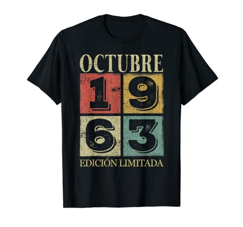 59 Años Cumpleaños Octubre 1963 Hombre Mujer Octubre Camiseta
