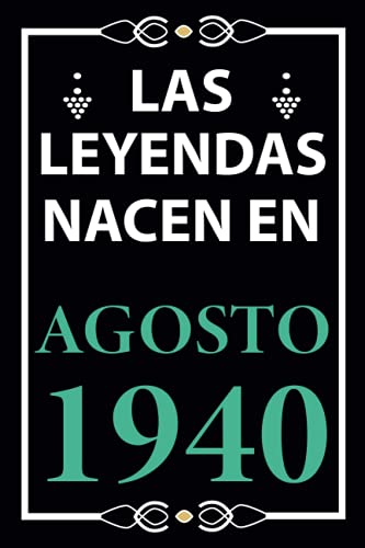 Las leyendas nacen en Agosto 1940: Regalo de cumpleaños perfecto para hombre y mujer de 81 años I...