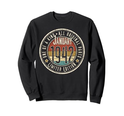 83 cumpleaños Vintage enero 1942 Retro Edición Limitada Sudadera