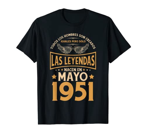 Cumpleaños Hombre Regalos Las Leyendas Mayo 1951 Camiseta