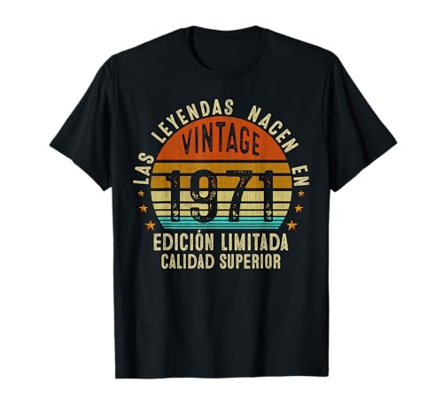 55 Cumpleaños Hombre Mujer 55 Años Vintage 1971 Regalo Camiseta
