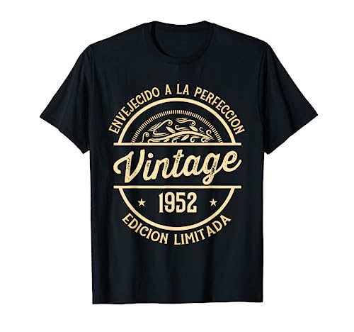 Hombre 70 Cumpleaños Nacido En 1952 Vintage 70 Años Camiseta
