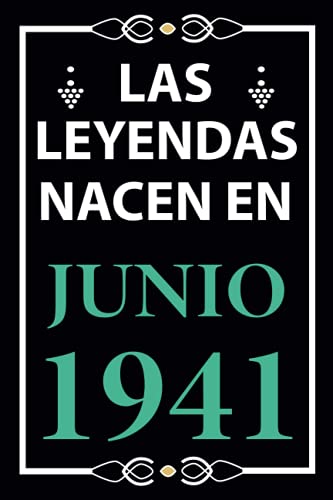 Las leyendas nacen en Junio 1941: Regalo de cumpleaños perfecto para hombre y mujer de 80 años I...