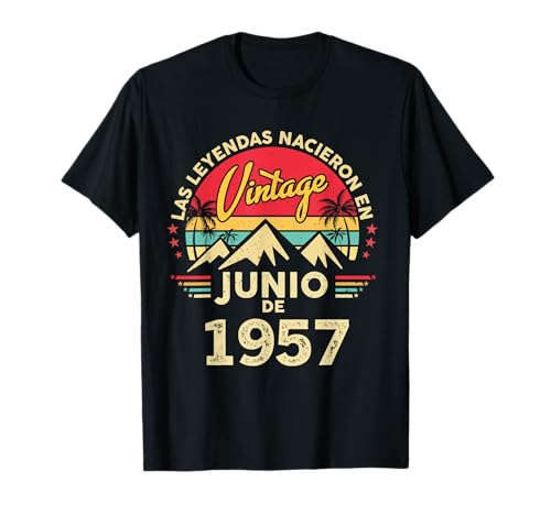 69 años Cumpleaños Vintage Nacido En Junio 1957 Camiseta
