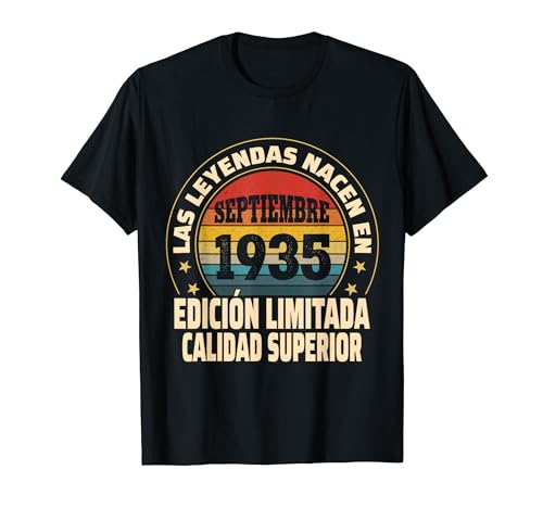 Edición Limitada Septiembre 1935 - Cumpleaños 89 Años Camiseta