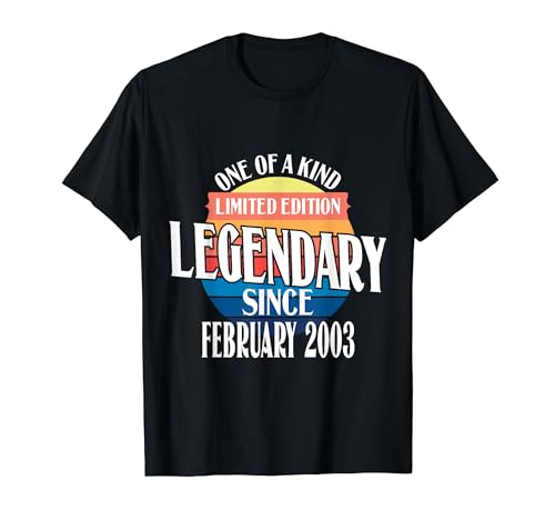 Edición Limitada Legendario Desde Febrero De 2003 Cumpleaños Camiseta