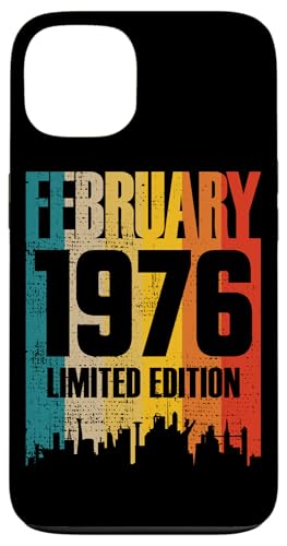 Febrero 1976 Años Cumpleaños Edición Limitada Retro Carcasa para iPhone 13