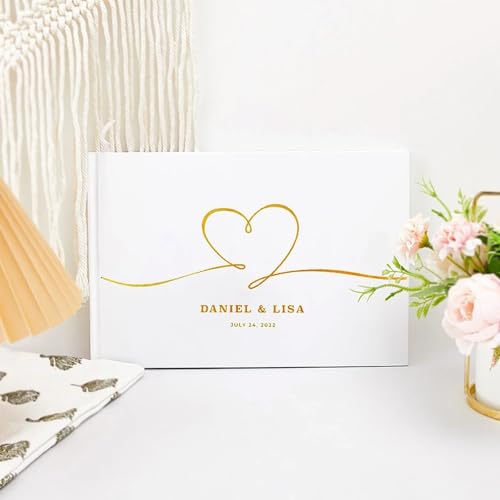 Personalizado Libro De Visitas Para Bodas Con Nombre/Fecha, Bautizos O Fiestas De Cumpleaños Libro...