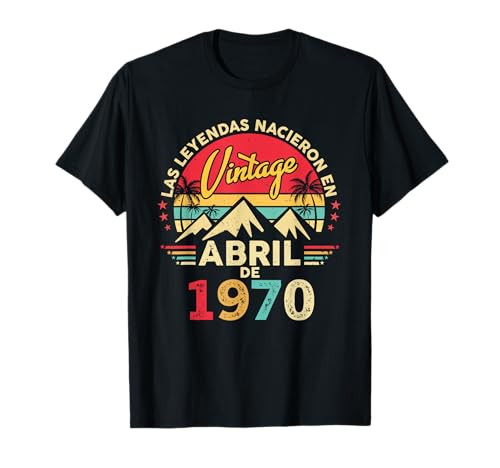 Vintage 56 años Cumpleaños Vintage Nacido En Abril 1970 Camiseta