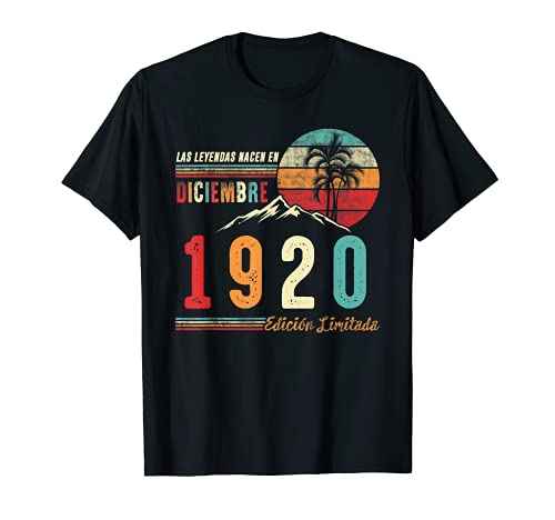 Las Leyendas Nacen en Diciembre 1920 102 cumpleaños Hombre R Camiseta