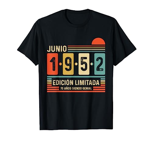 70 Años Junio 1952 Leyenda Regalo 70 Cumpleaños Camiseta