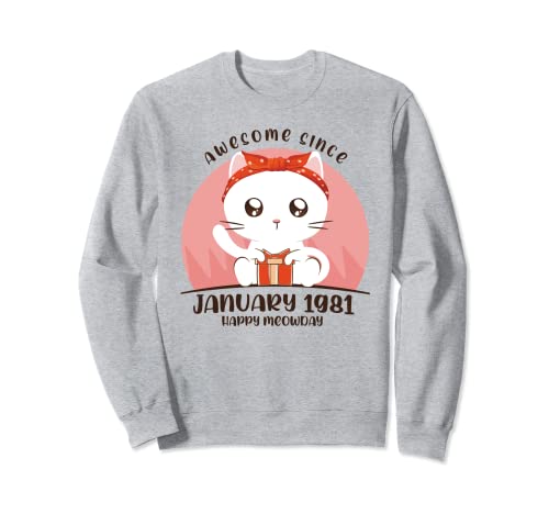 42 años Cumpleaños - Enero de 1981 Anime japonés Sudadera