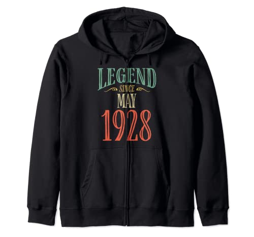 Leyenda desde mayo de 1928 Diseño de cumpleaños Sudadera con Capucha
