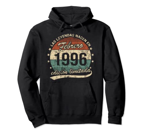 Las Leyendas Nacen En Febrero 1996 Hombre o Mujer Retro Sudadera con Capucha