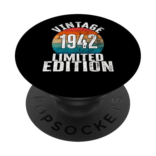 Cumpleaños Vintage 1942 edición Limitada Bday PopSockets PopGrip Adhesivo