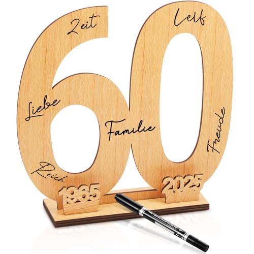 Patelai Libro de Visitas de Letrero de Madera Libro de Firma de Años de Recuerdo de Número de...