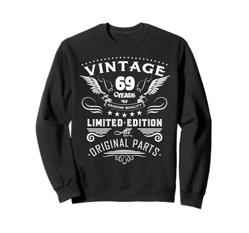 Vintage 69 cumpleaños hombres 69 años regalos 69 cumpleaños Sudadera