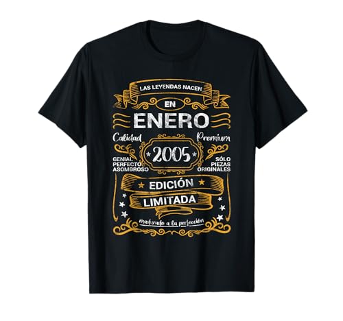Las Leyendas Nacen En Enero 2005 Cumpleaños Chico Chica Camiseta
