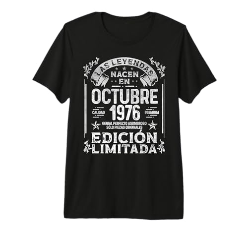 Las Leyendas Nacen en Octubre de 1976-50 Años Cumpleaños Camiseta Premium