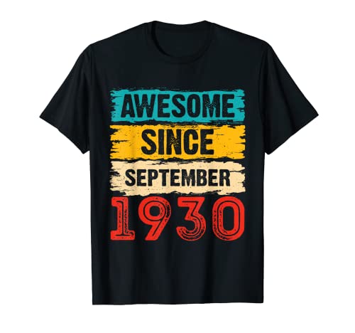 Regalos de 93 años impresionantes desde septiembre de 1930 para cumpleaños Camiseta
