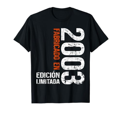 23 Años Regalo de Cumpleaños Hombre Mujer Fabricado en 2003 Camiseta