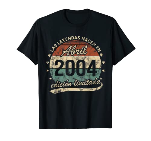 Leyendas Nacen En Abril 2004 Cumpleaños Chico Chica Camiseta