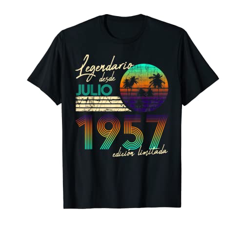 Cumpleaños Hombre Regalos Legendario Desde Julio 1957 Camiseta