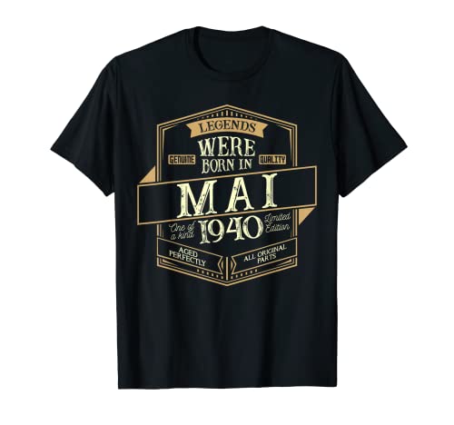Hombre Mayo 1940 Cumpleaños Hombre Camiseta
