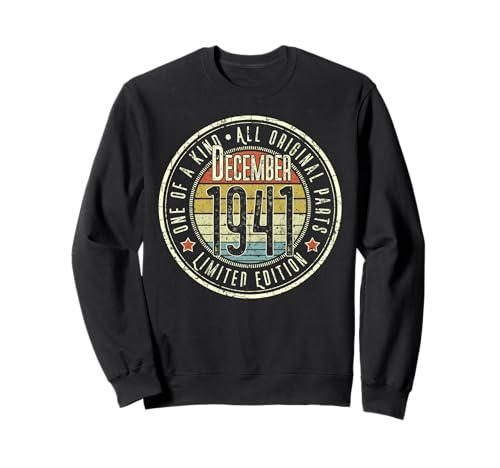 Edición Limitada Retro de diciembre de 1941 84 cumpleaños Sudadera