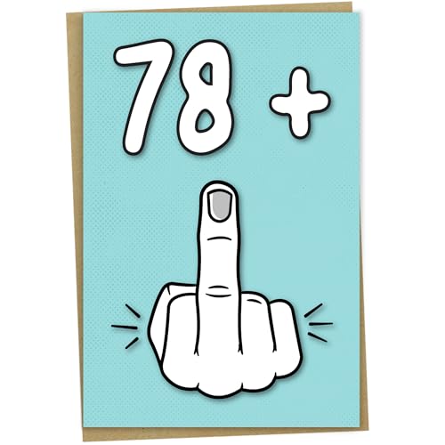 Tarjeta de cumpleaños 79 + 1, divertida tarjeta de cumpleaños para mujeres u hombres de 79 años,