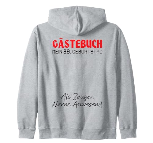 Gästebuch Mein 89. Geburtstag Libro de visitas Firma Sudadera con Capucha