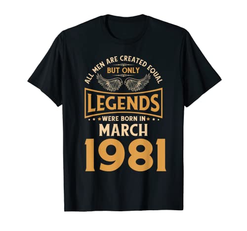 Las leyendas de cumpleaños nacieron en marzo de 1981. Camiseta