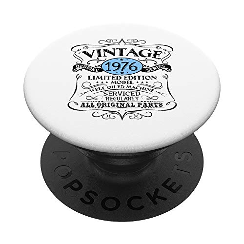 Popsockets- Vintage 1976 45.o regalo de cumpleaños hombres mujeres PopGrip: Agarre intercambiable...