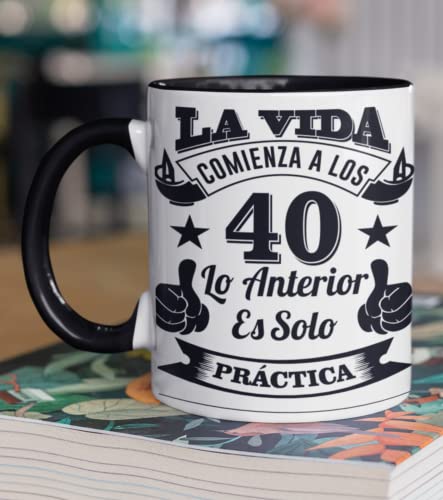 Taza de desayuno para 40 cumpleaños
