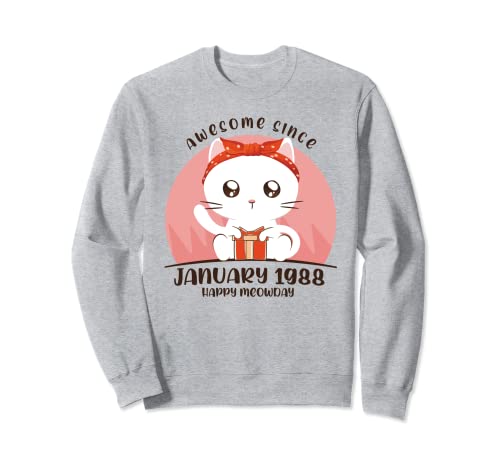 35 años Cumpleaños - Enero de 1988 Anime japonés Sudadera