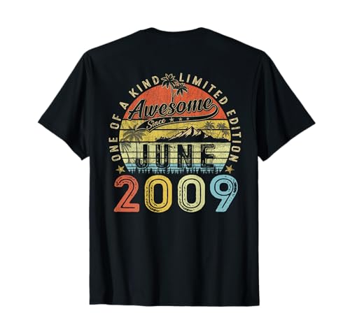 (En la Parte Trasera) 17 Edición Limitada 2009 Junio 17 cumpleaños Camiseta