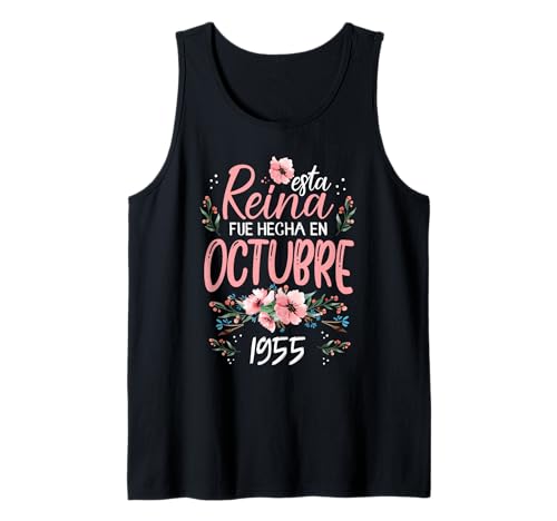 Hecha En Octubre 1955 Mujer Regalo 71 Años Cumpleaños Camiseta sin Mangas