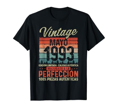 Mayo 1993 Vintage Regalo 33 Años Cumpleaños Hombre Camiseta