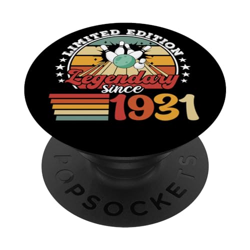 Cumpleaños de bolos de bolos 1931 Fiesta de cumpleaños de la PopSockets PopGrip Intercambiable