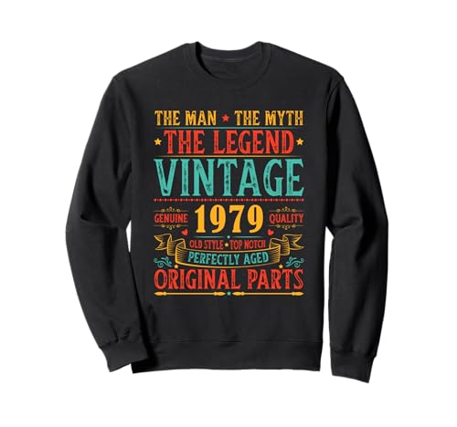 Camisetas Vintage de 1979 para Hombre, Retro, Divertidas, cumpleaños de 1979 Sudadera