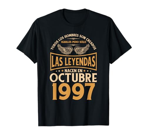 Cumpleaños Hombre Regalos Las Leyendas Octubre 1997 Camiseta