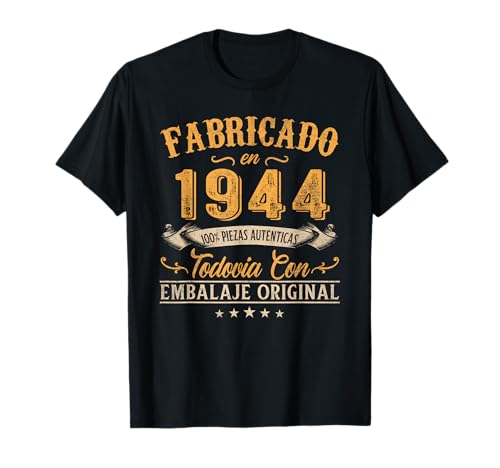 Fabricado En 1944 Regalo Para Hombre 80 Años Cumpleaños Camiseta