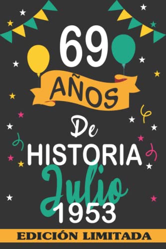 69 Años De Historia Julio 1953: 69 años. Libro de visitas, cuaderno, 110 páginas de...