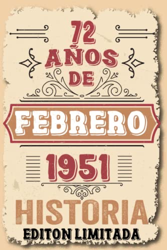 72 Años Cumpleaños Hombre Vintage 1951 Hecho En Febrero 1951: 72 años Regalos de cumpleaños de...