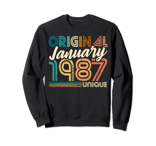 Cumpleaños Enero de 1987 Nacido Original 1987 Cumpleaños Sudadera